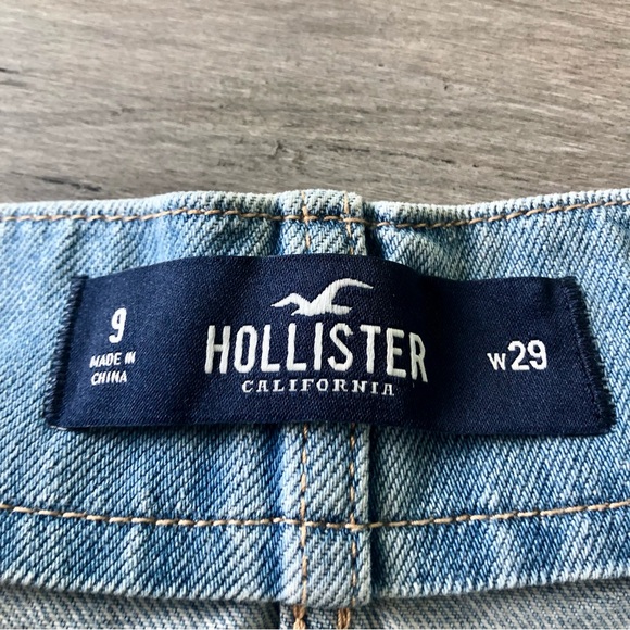 NWT Hollister Ultra High Rise Paper Bag Waist Denim Mini Skirt - Picture 8 of 8